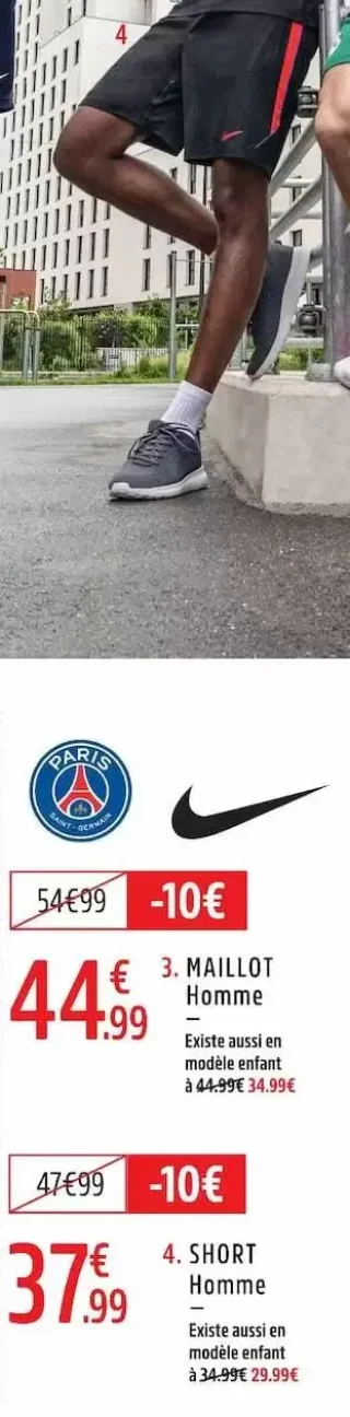 Short Homme Paris Saint-Germain Nike