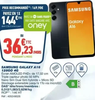 Samsung Galaxy A16 128Go 4G