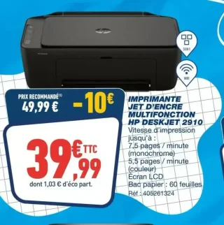 Imprimante jet d'encre multifonction HP Deskjet 2910