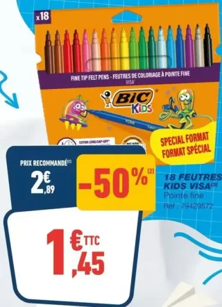 18 Feutres Kids Visa Bic Kids