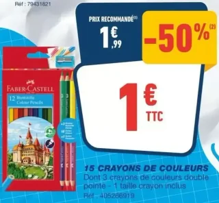 15 Crayons de couleurs Faber-Castell