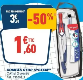 COMPAS STOP SYSTEM Coffret 2 pièces Maped