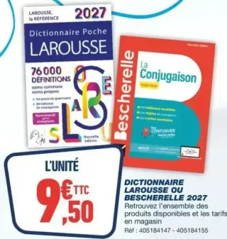 Dictionnaire Larousse ou Bescherelle 2027