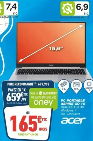 PC PORTABLE ASPIRE GO 15