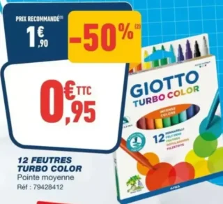 12 Feutres Turbo Color Giotto
