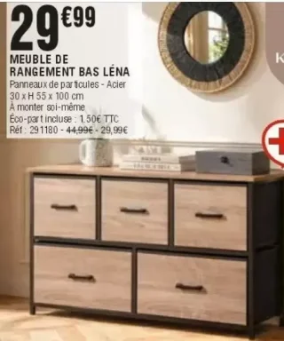 Meuble de rangement bas Léna Kokoon
