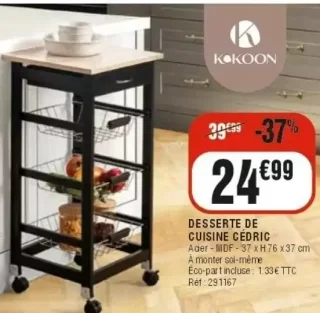 DESSERTE DE CUISINE CÉDRIC