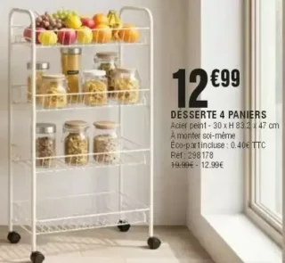 Desserte 4 paniers