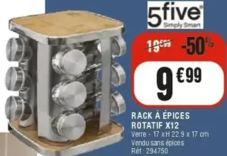 Rack à épices rotatif x12