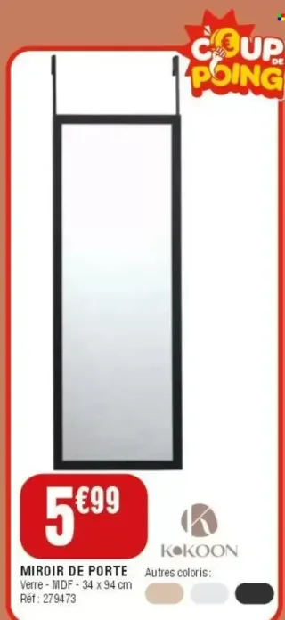 Miroir de porte Kokoon