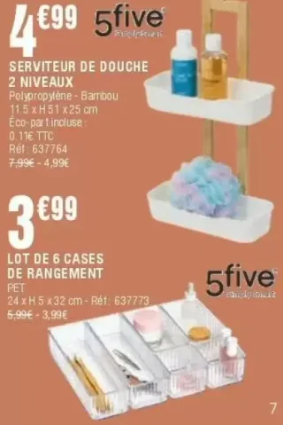 Serviteur de douche 2 niveaux 5five