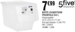 BOÎTE OUVERTURE FRONTALE 24 L 5five