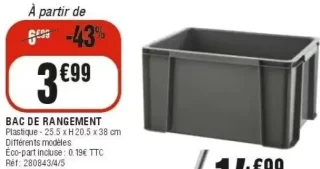 BAC DE RANGEMENT
