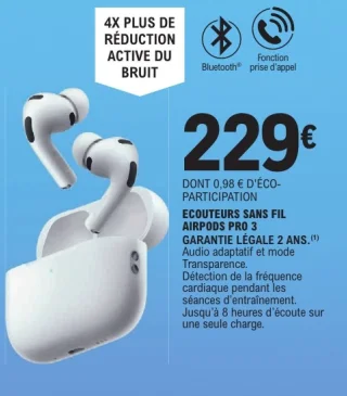 Écouteurs sans fil Apple AirPods 3