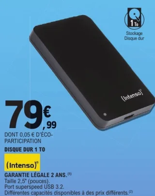 Disque dur 1 TO Intenso
