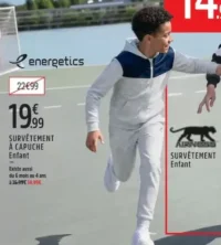 Sweat à capuche enfant Energetics