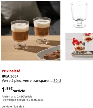 IKEA 365+ Verre à pied, verre transparent, 30 cl