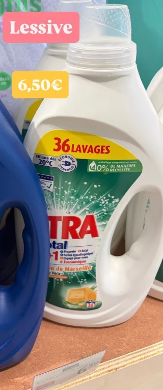 Lessive liquide XTRA Total +1 Savon de Marseille