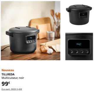 IKEA TILLREDA Multicuiseur, noir