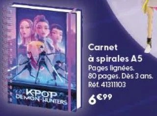 Carnet à spirales A5 K-Pop Demon Hunters