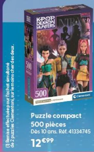 Puzzle compact 500 pièces Clementoni K-Pop Demon Hunters