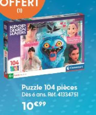 Puzzle 104 pièces Clementoni K-Pop Demon Hunters