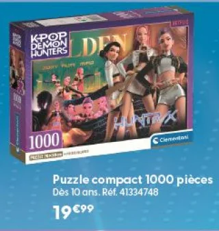 Puzzle compact 1000 pièces Clementoni K-Pop Demon Hunters