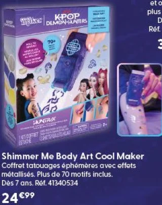 Shimmer Me Body Art Cool Maker Coffret tatouages éphémères