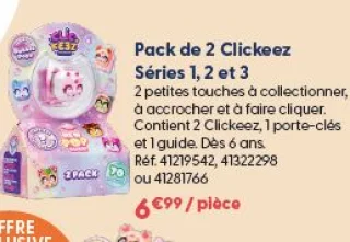 Pack de 2 Clickeez Séries 1, 2 et 3