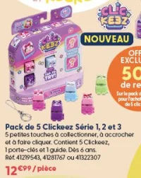 Pack de 5 Clickeez Série 1, 2 et 3