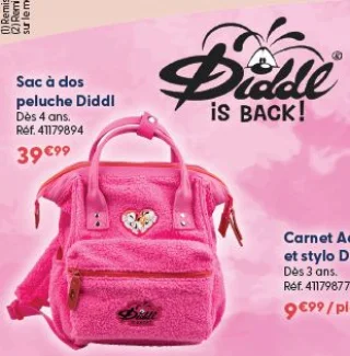 Sac à dos peluche Diddl