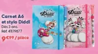 Carnet A6 et stylo Diddl