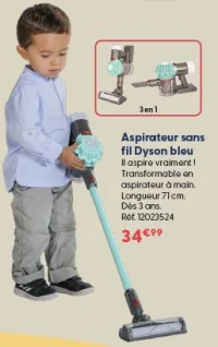 Aspirateur sans fil Dyson bleu