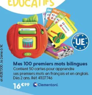 Mes 100 premiers mots bilingues Clementoni