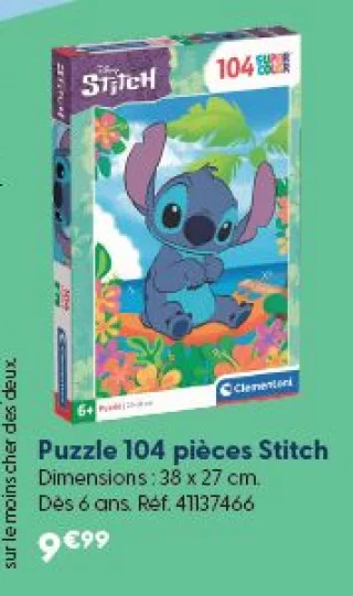 Puzzle 104 pièces Stitch Clementoni