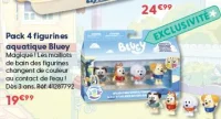 Pack 4 figurines aquatique Bluey