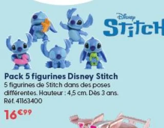 Pack 5 figurines Disney Stitch