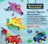 Véhicule + Figurines Mission Dino La Pat' Patrouille