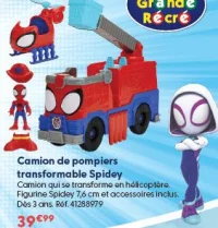 Camion de pompiers transformable Spidey