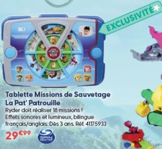 Tablette Missions de Sauvetage La Pat' Patrouille