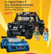 LEGO La Jaguar Project 7 et le Land Rover Defender