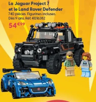 LEGO La Jaguar Project 7 et le Land Rover Defender