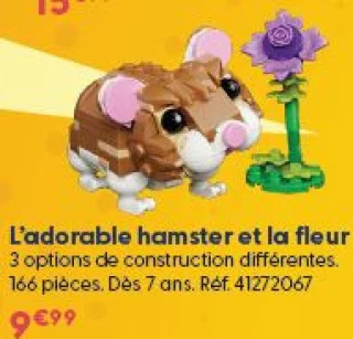 LEGO L'adorable hamster et la fleur
