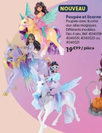 Poupée et licorne L'École des Licornes