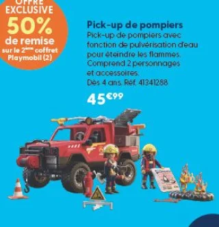 Playmobil Pick-up de pompiers