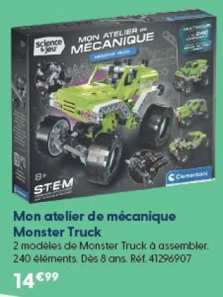 Mon atelier de mécanique Monster Truck Clementoni