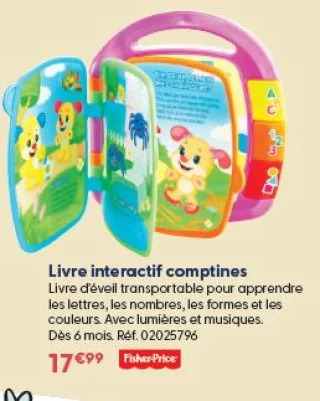 Livre interactif comptines Fisher-Price