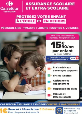 Assurance Scolaire et Extra-Scolaire Carrefour
