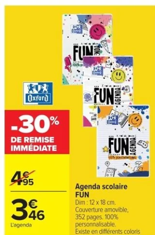 Agenda scolaire FUN Oxford