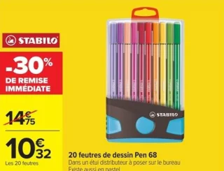 Stabilo Pen 68 - 20 feutres de dessin